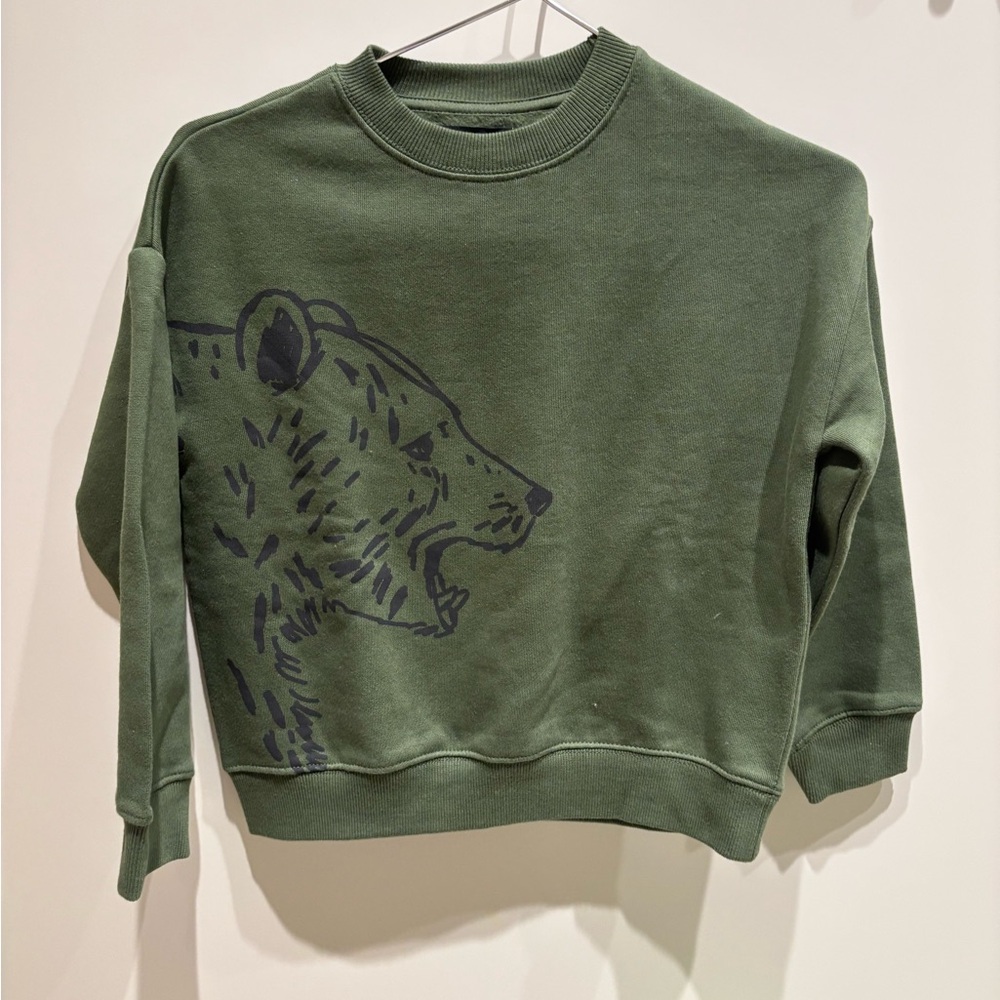 French brand boys Green Bear Graphic Sweater monoprix 8